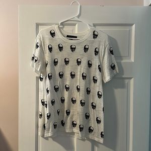 Skull Cashmere skull pattern t-shirt Size L